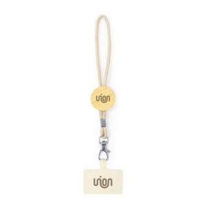 Cotton Phone Wrist Strap with Bamboo Holder