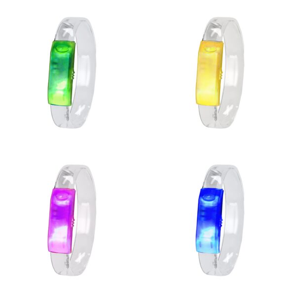 Blinkendes LED-Armband mit farbigem Panel – Bild 6