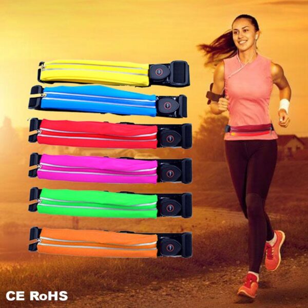 Rechargeable & Waterproof LED Sports Belt for Runners - Pilt 5