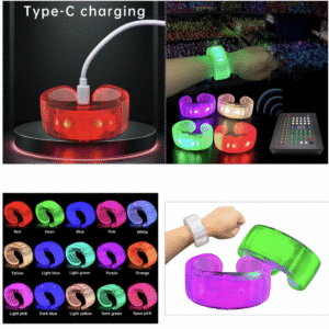 Pulseras LED DMX recargables (Type-C)