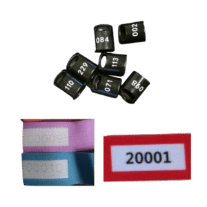 Nummerierte Stoffarmbänder