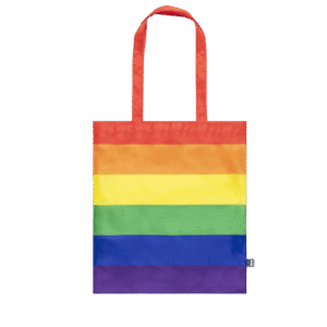 Tęczowe torby RPET z nadrukiem