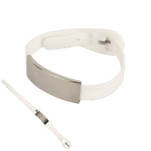 Custom Adjustable Silicone Wristbands with Metal Plate