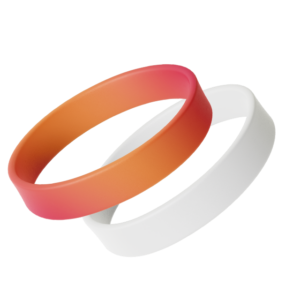 Pulseiras de silicone e borracha