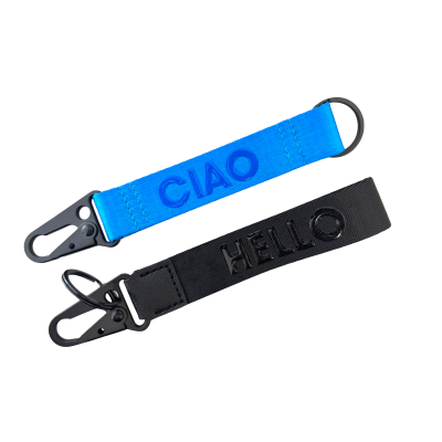 Custom Silicone Print Nylon Keychains (Raised 3D Logo)