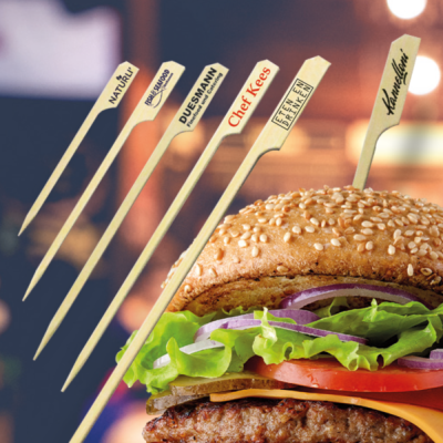 Gun-shaped bamboo skewers