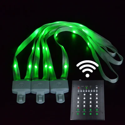 Colares de fita LED verdes com comando de 433 MHz